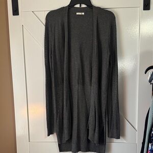 Maurices Charcoal Open Front Cardigan